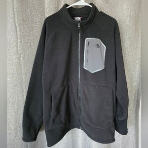 The North Face Chimborazo A33X Black Full Zip Fleece Jacket Mens Size XXL